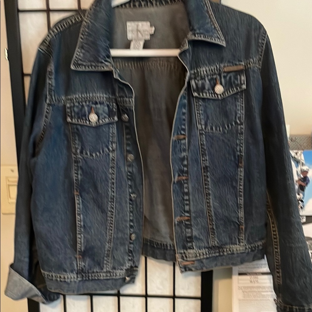 Calvin Klein Jeans Blue Cropped Jean Jacket